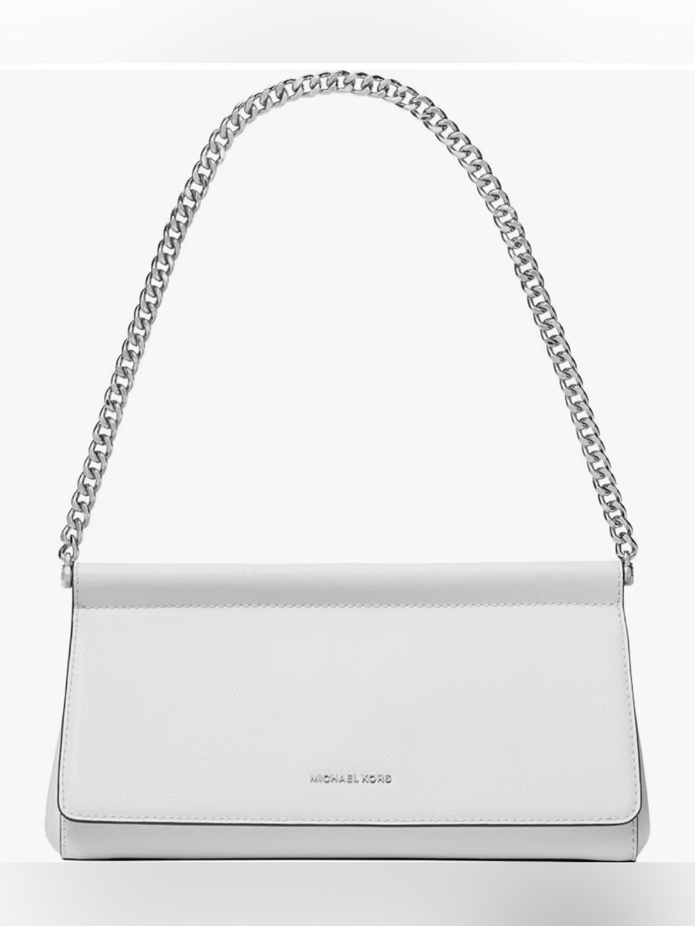 Michael Kors Jet Set Saffiano Leather 3-in-1 Crossbody Clutch Optic White NWOT